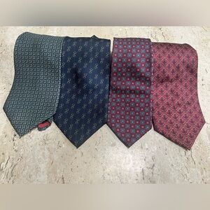 Bert Pulitzer Vintage Lot of 4 100% Silk Ties